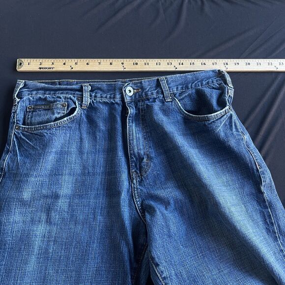 Calvin Klein Mens Jeans Size 36 x31 Relaxed Straight Blue Denim Casual Everyday - Picture 8 of 12